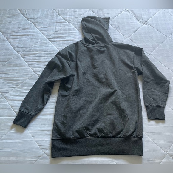 NWT Grey hoodie, lace-up front - Picture 6 of 6